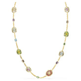 Chroma strandage Octagon cut, Multicolored Gold-tone plated